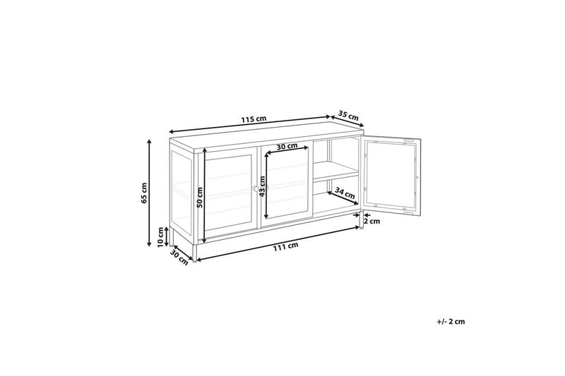 Vitrinskåp Newport Vit - Vit - Förvaring - Skåp - Vitrinskåp