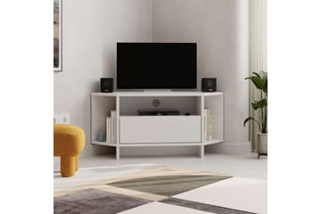Viva Golvstående TV Bänk 95,7 cm med Förvaring i Målat Trä - Vit - Möbler - TV- & Mediamöbler - TV bänk & mediabänk