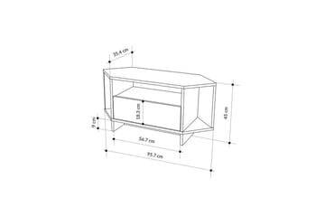 Viva Tv-bänk 95,7 cm - Vit - Möbler - TV- & Mediamöbler - TV bänk & mediabänk