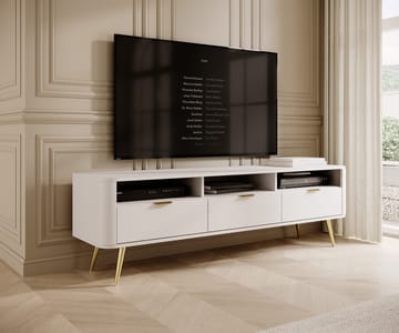 Walia Golvstående TV-bänk 162 cm med Förvaring i Målat Trä - Vit - Möbler - TV- & Mediamöbler - TV bänk & mediabänk