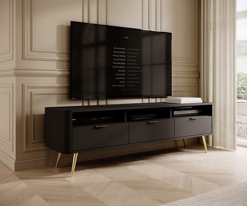 Walia Tv-bänk 162 cm - Svart - Möbler - TV- & Mediamöbler - TV bänk & mediabänk