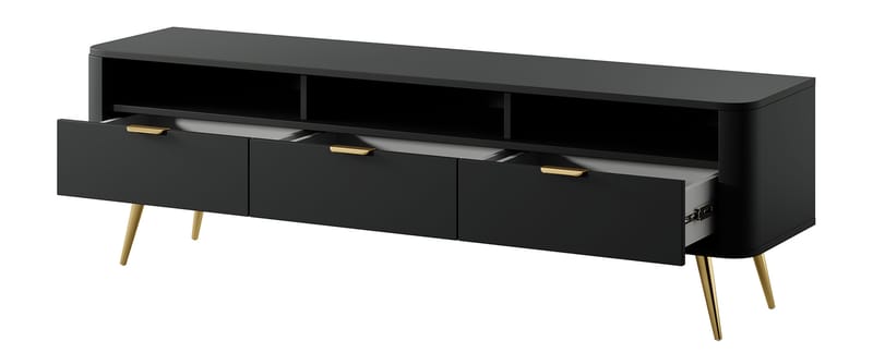 Walia Tv-bänk 162 cm - Svart - Möbler - TV- & Mediamöbler - TV bänk & mediabänk