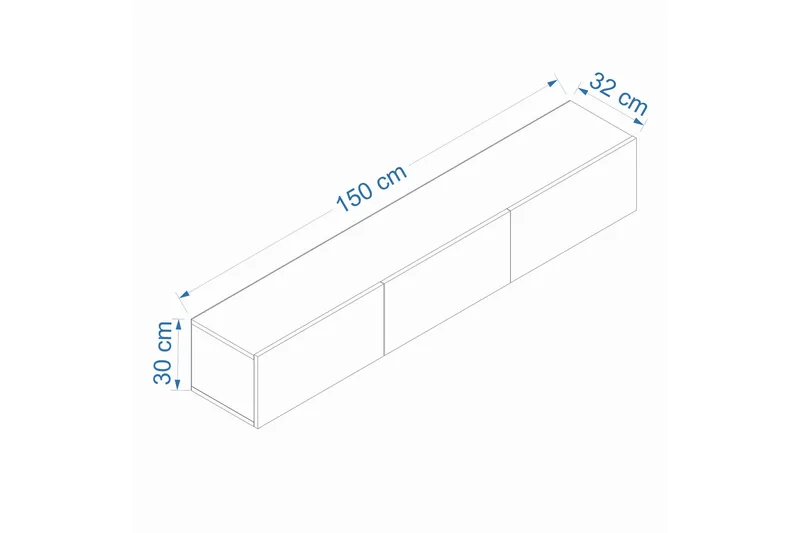 West Tv-bänk 150 cm - Vit - Möbler - TV- & Mediamöbler - TV bänk & mediabänk
