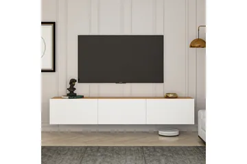 West Tv-bänk 150 cm - Vit/Brun - Möbler - TV- & Mediamöbler - TV bänk & mediabänk