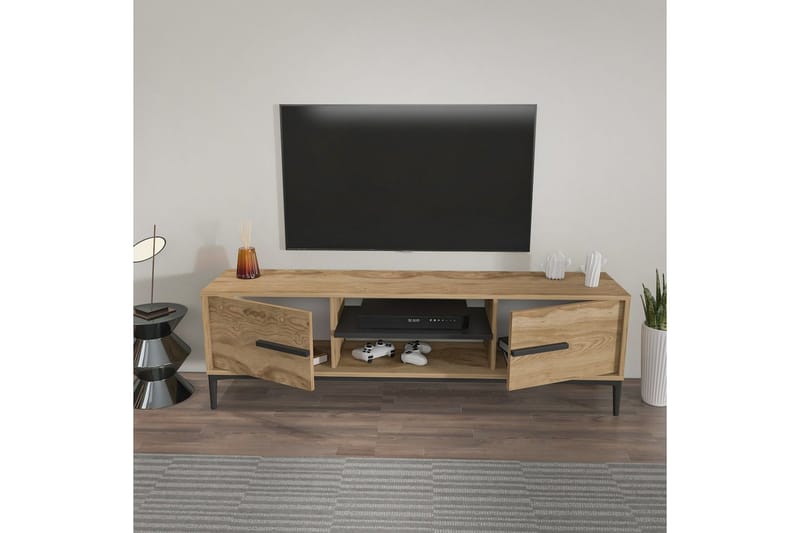 Yemisen Tv-bänk 120 cm - Brun/Svart - Möbler - TV- & Mediamöbler - TV bänk & mediabänk