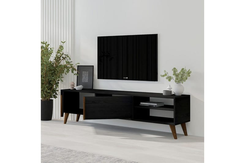 Ythmere Tv-bänk 160 cm - Svart - Möbler - TV- & Mediamöbler - TV bänk & mediabänk