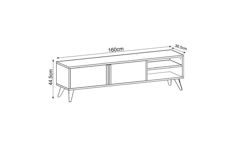 Ythmere Tv-bänk 160 cm - Taupe - Möbler - TV- & Mediamöbler - TV bänk & mediabänk
