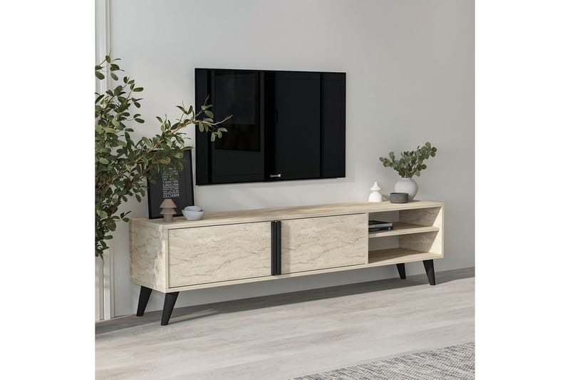 Ythmere Tv-bänk 160 cm - Taupe - Möbler - TV- & Mediamöbler - TV bänk & mediabänk