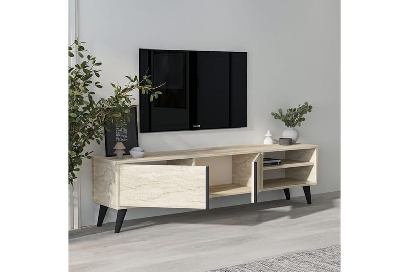 Ythmere Tv-bänk 160 cm - Taupe - Möbler - TV- & Mediamöbler - TV bänk & mediabänk