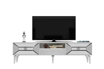 Yumedi Tv-bänk 150 cm - Vit/Silver - Möbler - TV- & Mediamöbler - TV bänk & mediabänk