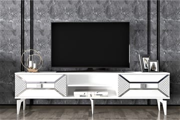 Yumedi Tv-bänk 150 cm - Vit/Silver - Möbler - TV- & Mediamöbler - TV bänk & mediabänk