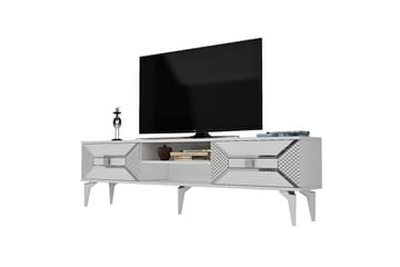 Yumedi Tv-bänk 150 cm - Vit/Silver - Möbler - TV- & Mediamöbler - TV bänk & mediabänk