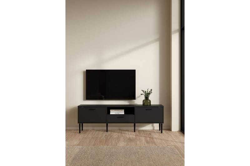 Yumi Tv-bänk 177 cm - Svart - Möbler - TV- & Mediamöbler - TV bänk & mediabänk