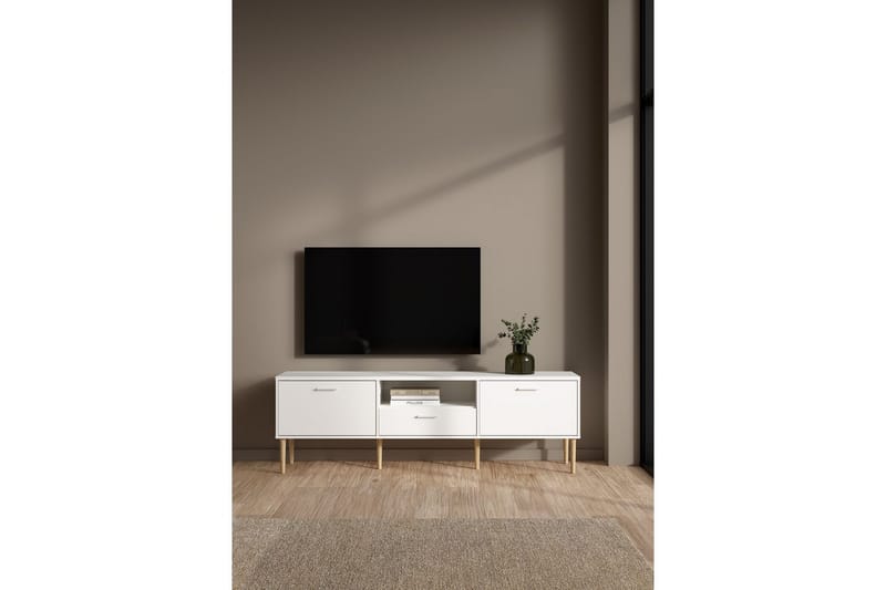 Yumi Tv-bänk 177 cm - Vit - Möbler - TV- & Mediamöbler - TV bänk & mediabänk
