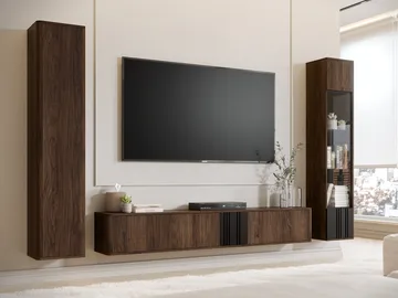 Zalricus Möbelset Vardagsrum - Svart, valnöt - Möbler - TV- & Mediamöbler - TV-möbelset