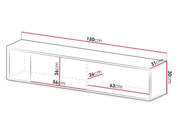Zalricus TV-bänk 150x30 cm - Svart, valnöt - Möbler - TV- & Mediamöbler - TV-skåp