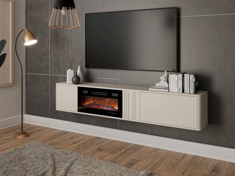 Zalricus Tv-bänk 190 cm - beige - Möbler - TV- & Mediamöbler - TV bänk & mediabänk