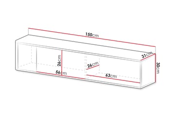 Zalricus Tv-skåp 150 cm - Beige - Möbler - TV- & Mediamöbler - TV-skåp