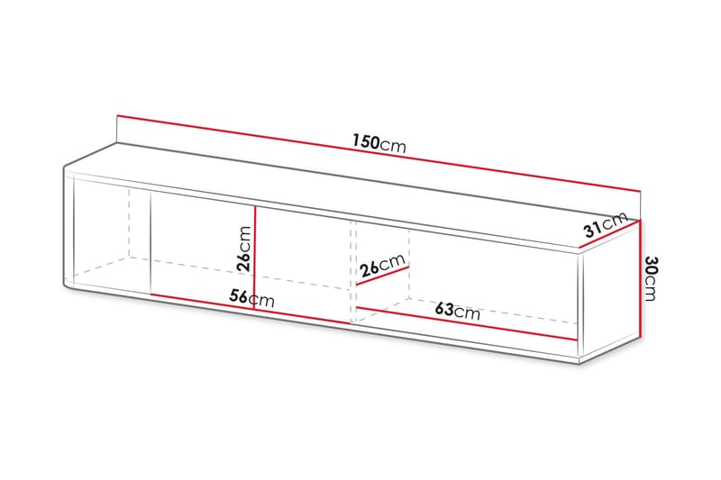 Zalricus Tv-skåp 150 cm - Beige - Möbler - TV- & Mediamöbler - TV-skåp