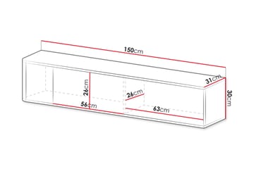 Zalricus Tv-skåp 150 cm - Beige - Möbler - TV- & Mediamöbler - TV-skåp