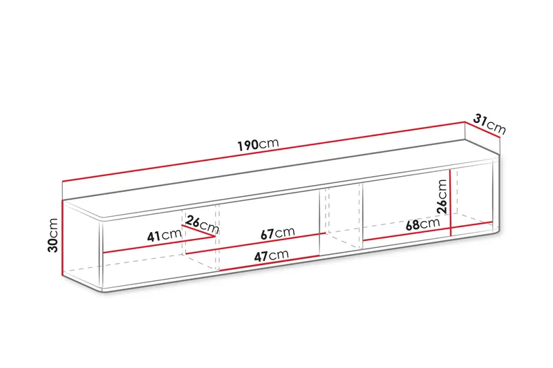 Zalricus Tv-skåp 190 cm - Beige - Möbler - TV- & Mediamöbler - TV-skåp