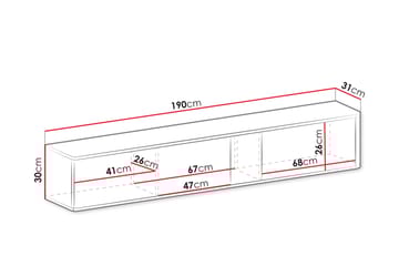 Zalricus Tv-skåp 190 cm - Beige - Möbler - TV- & Mediamöbler - TV-skåp