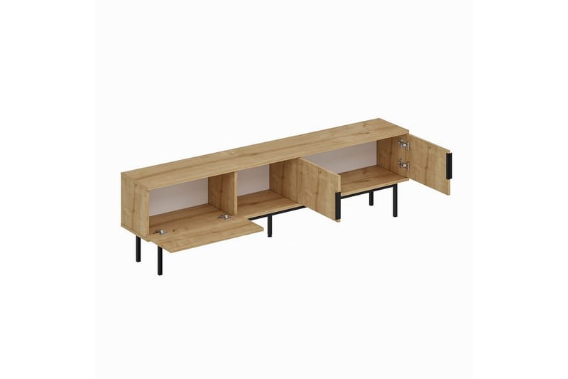 Zeiran Tv-bänk 180 cm - Mediumfärgat trä - Möbler - TV- & Mediamöbler - TV bänk & mediabänk