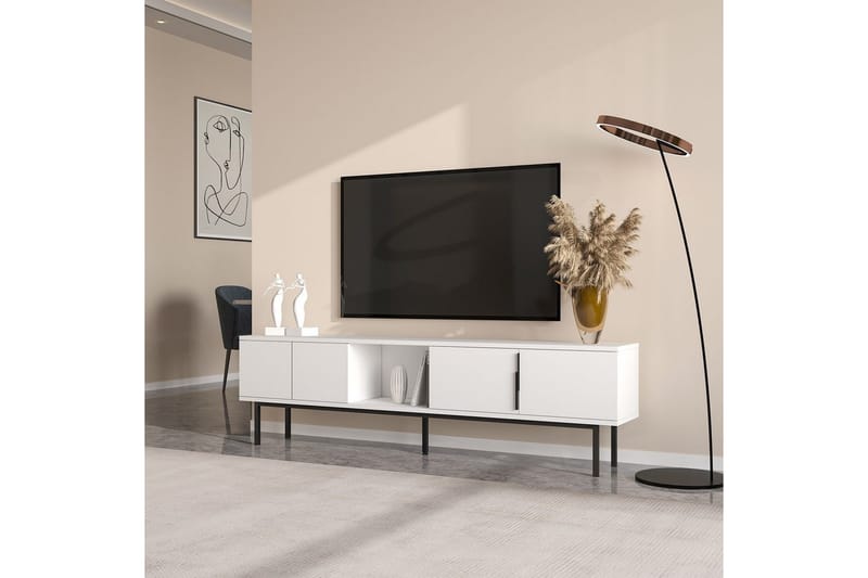 Zeiran Tv-bänk 180 cm - Vit - Möbler - TV- & Mediamöbler - TV bänk & mediabänk
