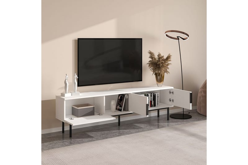 Zeiran Tv-bänk 180 cm - Vit - Möbler - TV- & Mediamöbler - TV bänk & mediabänk