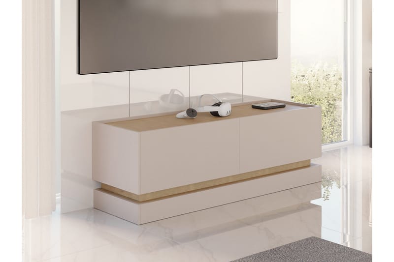 Zelric Tv-bänk 150 cm - Beige - Möbler - TV- & Mediamöbler - TV bänk & mediabänk