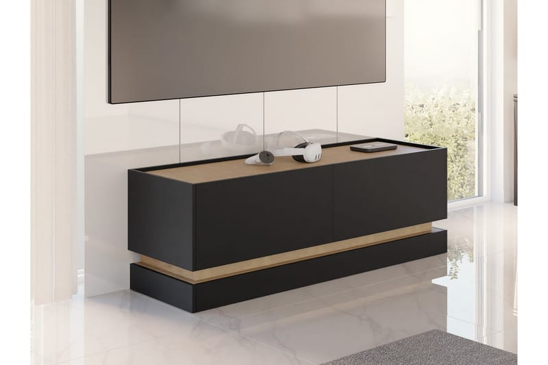 Zelric Tv-bänk 150 cm - Svart - Möbler - TV- & Mediamöbler - TV bänk & mediabänk