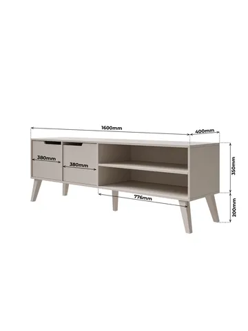 Zelto Tv-Bänk 160 cm - Kashmir - Möbler - TV- & Mediamöbler - TV bänk & mediabänk