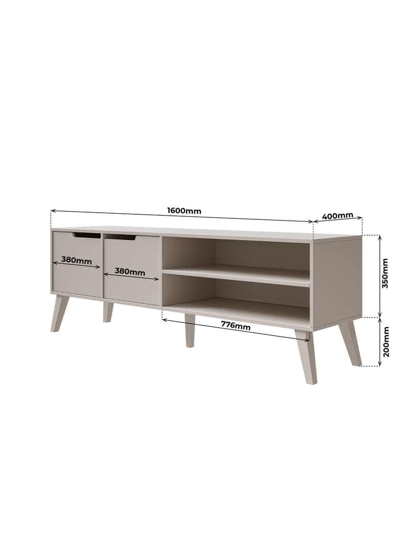 Zelto Tv-Bänk 160 cm - Kashmir - Möbler - TV- & Mediamöbler - TV bänk & mediabänk