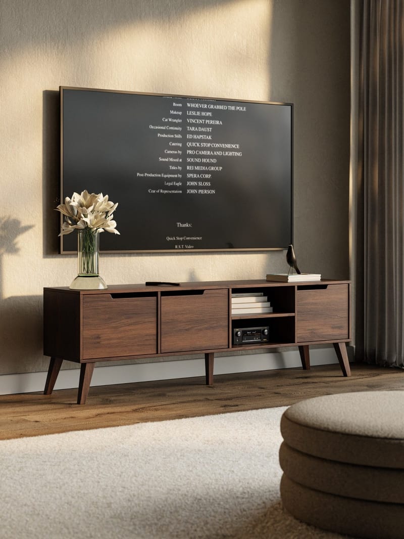 Zelto Tv-Bänk 180 cm - Warmia valnöt - Möbler - TV- & Mediamöbler - TV bänk & mediabänk