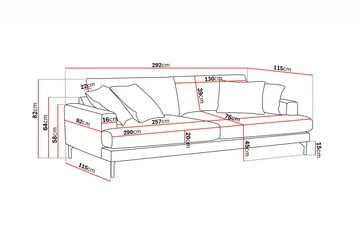Menard Premium 5-sits Djup Soffa i Chenille - Grön - Möbler - Soffa