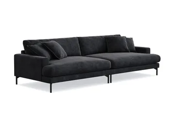 Menard Premium 5-sits Djup Soffa i Chenille - Svartt - Möbler - Soffa