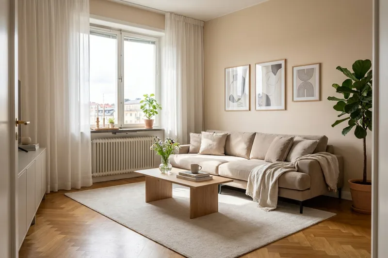 Menard Premium 5-sits Djup Soffa i Tyg - Brun - Möbler - Soffa