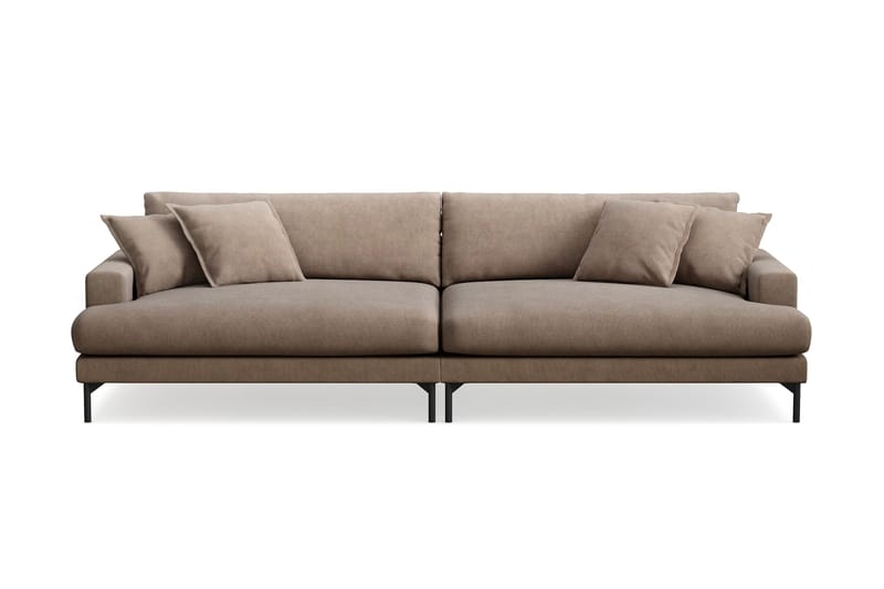 Menard Premium 5-sits Djup Soffa i Tyg - Brun - Möbler - Soffa
