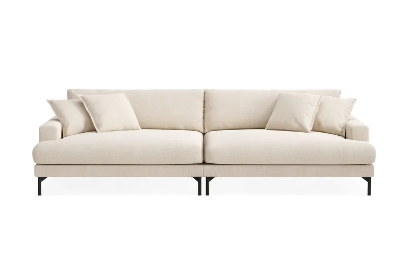 Menard Premium 5-sits Djup Soffa i Chenille - Ljusbeige - Möbler - Soffa