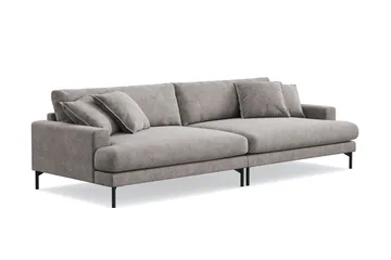 Menard Premium 5-sits Djup Soffa i Chenille - Grå/Brun - Möbler - Soffa