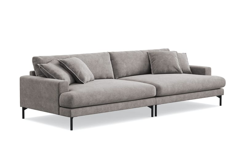Menard Premium 5-sits Djup Soffa i Chenille - Grå/Brun - Möbler - Soffa