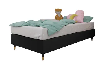 Adeliza Ramsäng 120x200 cm - Konstläder/Svart/Trä/Metall - Möbler - Säng - Ramsäng