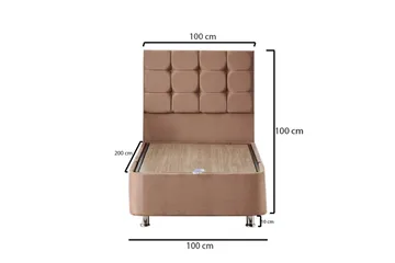 Adilen Kontinentalsäng 100x200 cm - Ljusbrun - Möbler - Säng - Komplett sängpaket