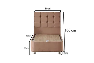 Adilen Kontinentalsäng 80x180 cm - Ljusbrun - Möbler - Säng - Komplett sängpaket