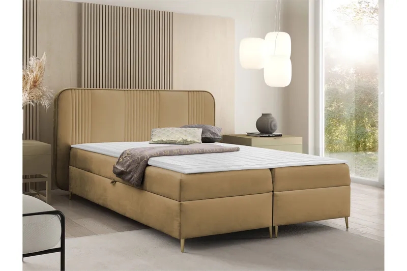 Alani Sängpaket Kontinentalsäng 140x200 cm - Brun - Möbler - Säng - Kontinentalsäng