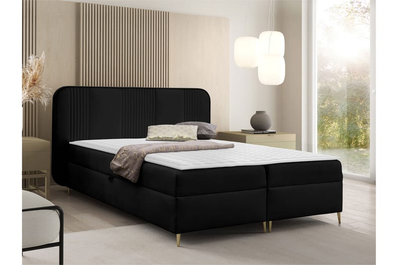 Alani Sängpaket Kontinentalsäng 160x200 cm - Svart - Möbler - Säng - Kontinentalsäng
