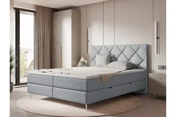 Alasia Sängpaket Kontinentalsäng 140x200 cm - Grå - Möbler - Säng - Kontinentalsäng