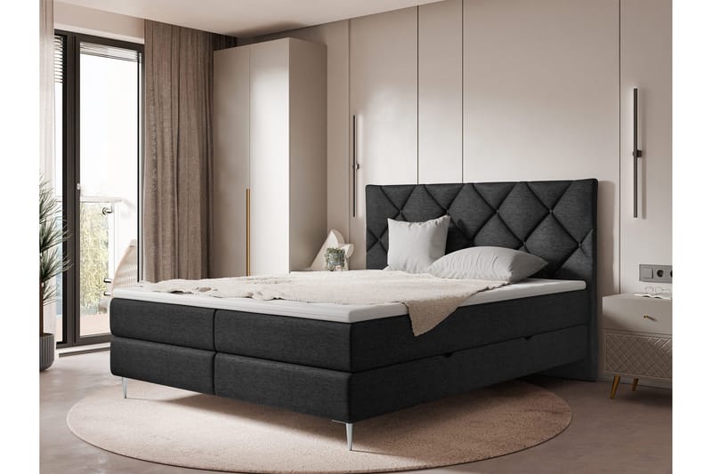 Alasia Sängpaket Kontinentalsäng 140x200 cm - Svart - Möbler - Säng - Kontinentalsäng