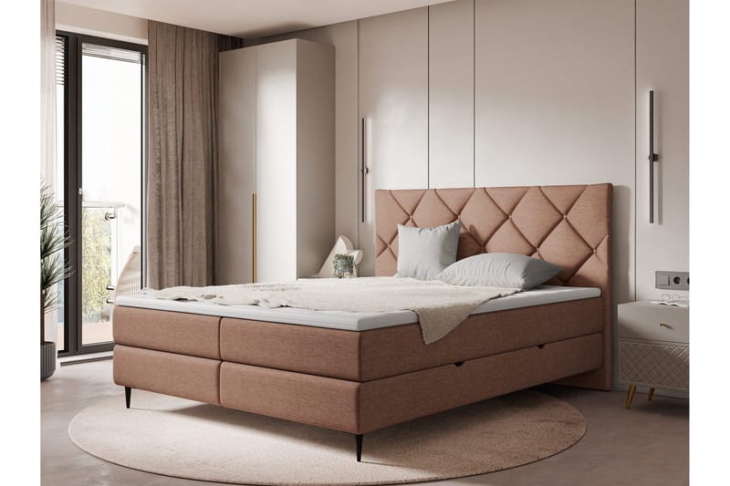 Alasia Sängpaket Kontinentalsäng 160x200 cm - Brun - Möbler - Säng - Kontinentalsäng