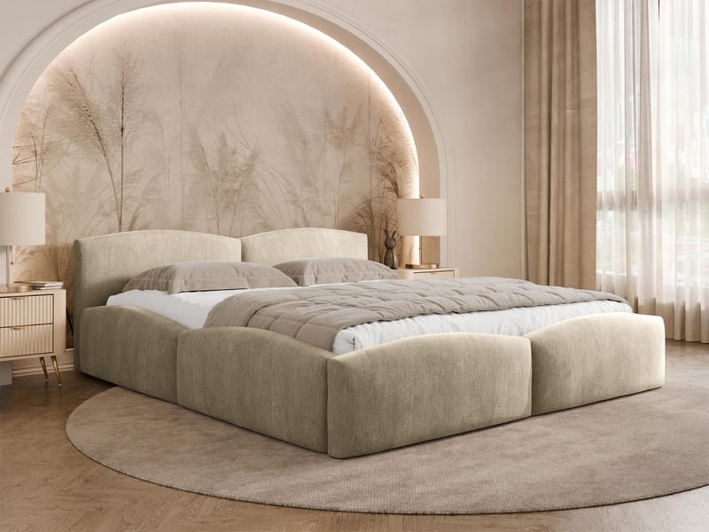 Aldrosen Sängram med förvaring 140x200 cm - beige - Möbler - Säng - Säng med förvaring